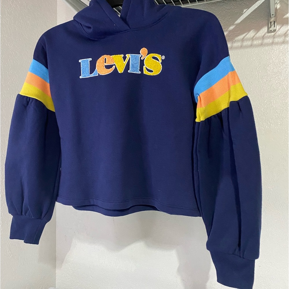 Levi’s Girl’s Striped Logo Hoodie - Picture 3 of 6